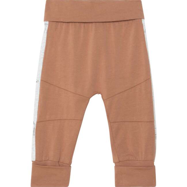 Organic Cotton Printed Top And Pant Set, Heather Beige Alligator - Mixed Apparel Set - 3