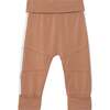 Organic Cotton Printed Top And Pant Set, Heather Beige Alligator - Mixed Apparel Set - 3