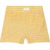 Organic Cotton Printed Top And Short Set, Heather Beige Alligator With Yellow - Mixed Apparel Set - 3