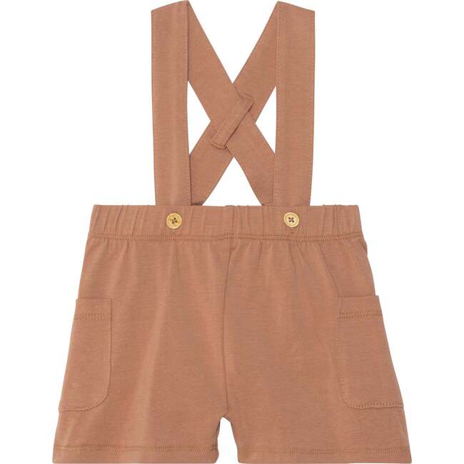 Organic Cotton Printed Onesie And Shortall Set, Heather Beige Alligator - Mixed Apparel Set - 3