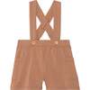 Organic Cotton Printed Onesie And Shortall Set, Heather Beige Alligator - Mixed Apparel Set - 3