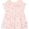 Organic Cotton Printed Dress, Set, Pink Snails - Dresses - 2