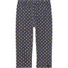 Organic Cotton Printed Capri, Navy Multicolor Lemons - Leggings - 1 - thumbnail