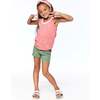 Organic Cotton Graphic Tank With Lace, Coral - T-Shirts - 2