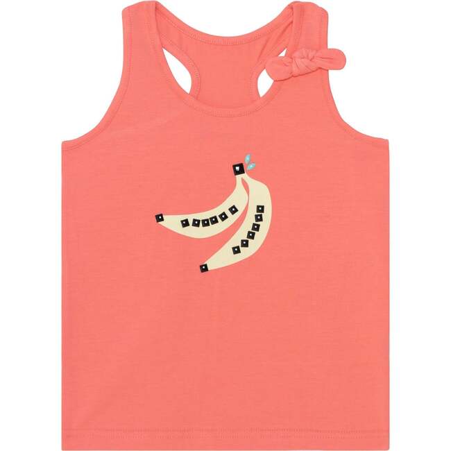 Organic Cotton Graphic Knot Tank Top, Coral