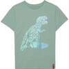 Foil Graphic Print T-Shirt, Greyish-Green - T-Shirts - 1 - thumbnail