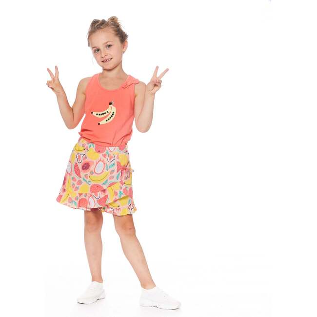Organic Cotton Graphic Knot Tank Top, Coral - T-Shirts - 3