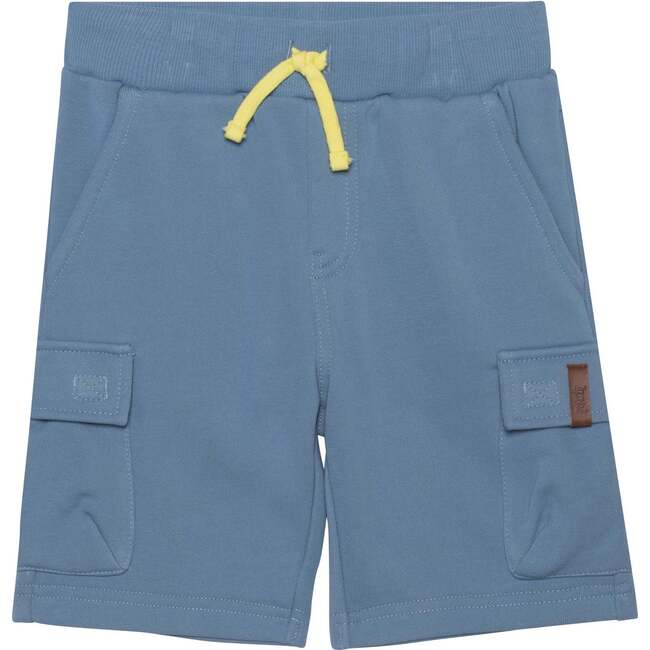 French Terry Bermuda Cargo Shorts Dusty Blue - Shorts - 1