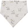 Organic Cotton Hat And Bib Set, Heather Beige Alligator Print - Hats - 3