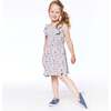 Organic Cotton Printed Sleeveless Smocked Dress, Oatmeal Mix Little Flowers - Dresses - 2