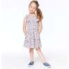 Organic Cotton Printed Sleeveless Smocked Dress, Oatmeal Mix Little Flowers - Dresses - 3