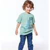 Foil Graphic Print T-Shirt, Greyish-Green - T-Shirts - 3