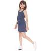 Organic Cotton Printed Sleeveless Knotted Jumpsuit, Navy Lemons - Rompers - 2