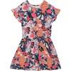 Organic Cotton Printed Short Sleeve Dress, Pink And Blue Butterfly - Dresses - 1 - thumbnail