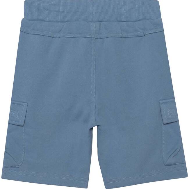 French Terry Bermuda Cargo Shorts Dusty Blue - Shorts - 3
