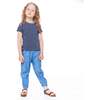 Organic Cotton Printed Short Sleeve Tee, Navy Multicolor Lemons - T-Shirts - 2