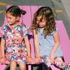 Organic Cotton Printed Short Sleeve Dress, Pink And Blue Butterfly - Dresses - 2