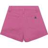 Denim Short With Pleat, Pinky Mauve - Shorts - 3