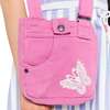 Denim Shoulder Bag, Pinky Mauve - Bags - 2 - thumbnail