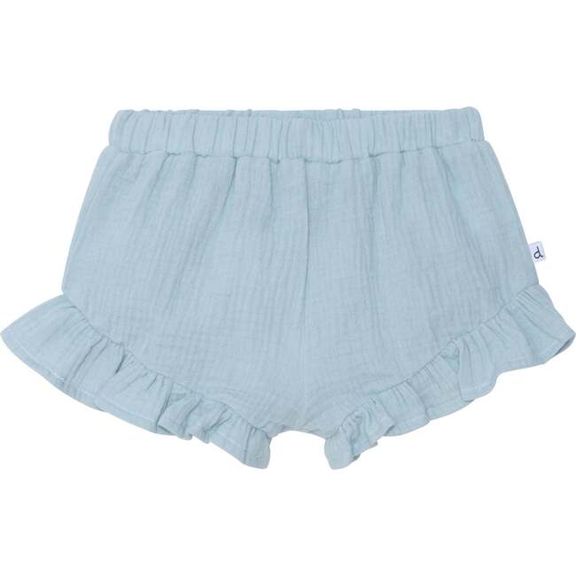 Cotton Shorts With Frill, Greyish-Green