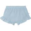 Cotton Shorts With Frill, Greyish-Green - Shorts - 1 - thumbnail