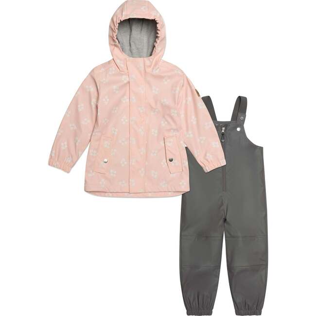 Changing Color Rain Set, Dusty Pink And Grey - Raincoats - 1