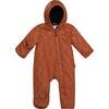 Baby Quilted One-Piece, Brown - Raincoats - 1 - thumbnail