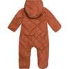 Baby Quilted One-Piece, Brown - Raincoats - 2