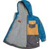 Colorblocked Printed 3-in-1 Spring Rain Set, Blue Camping, Yellow And Grey - Raincoats - 4