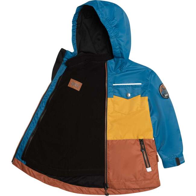 Colorblocked 3-in-1 Spring Rain Set, Blue, Yellow And Brown - Raincoats - 5