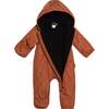 Baby Quilted One-Piece, Brown - Raincoats - 3