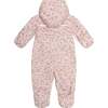 Baby Printed One-Piece And Hat Set, Dusty Pink Mini Flowers - Raincoats - 2