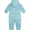 Baby Printed One-Piece And Hat Set, Dusty Blue Mini Flowers - Raincoats - 3