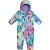 Baby Printed One-Piece And Hat Set, Multicolor Flowers - Raincoats - 5