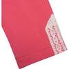 Organic Cotton Capri, Legging With Crochet, Coral Pink - Leggings - 3
