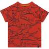 Jersey Print T-Shirt, Red - T-Shirts - 1 - thumbnail