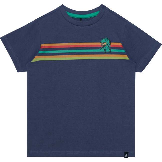 Jersey Print T-Shirt, Navy Blue