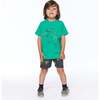 Jersey Print T-Shirt, Green Dinosaur - T-Shirts - 2