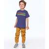 Jersey Print T-Shirt, Navy Blue - T-Shirts - 3