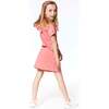 Hooded Raglan Sleeve Dress, Coral - Dresses - 3