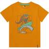 Graphic Print T-Shirt, Golden Yellow - T-Shirts - 1 - thumbnail