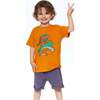 Graphic Print T-Shirt, Golden Yellow - T-Shirts - 2