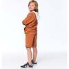 Hooded French Terry Cardigan, Caramel - Sweatshirts - 3