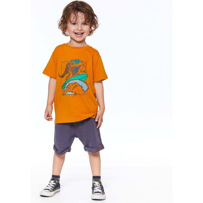 Graphic Print T-Shirt, Golden Yellow - T-Shirts - 3