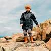 Hidden Zip-Up Parka, Black Texture - Jackets - 2