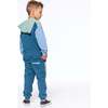 Hooded French Terry Cardigan, Greyish-Green, Teal And Blue - Sweatshirts - 4