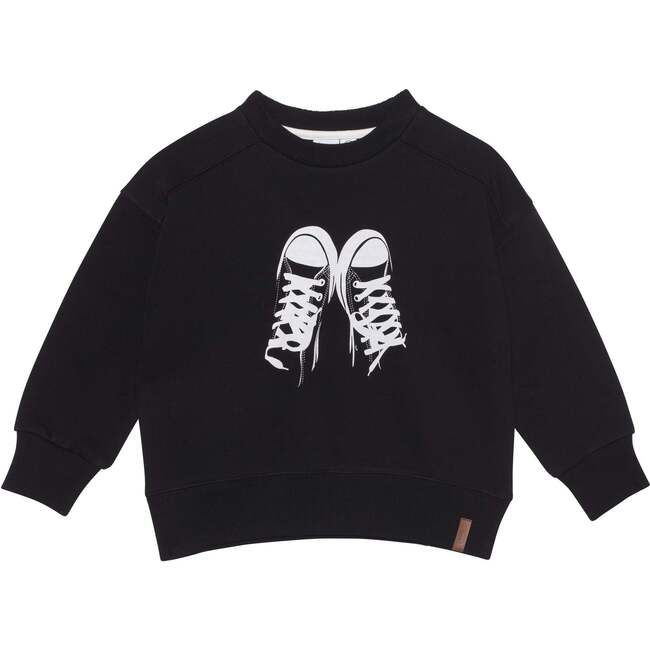French Terry Sweatshirt, Black - Sweatshirts - 1