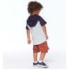 Hooded Raglan T-Shirt, Oatmeal Mix And Dark Grey - T-Shirts - 4