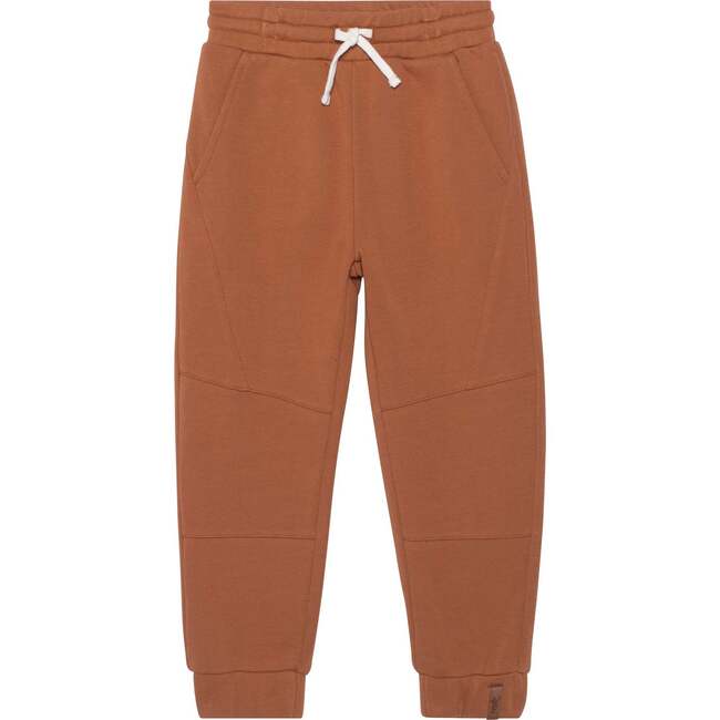 French Terry Sweatpants, Caramel - Sweatpants - 1