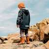 Hidden Zip-Up Parka, Black Texture - Jackets - 4